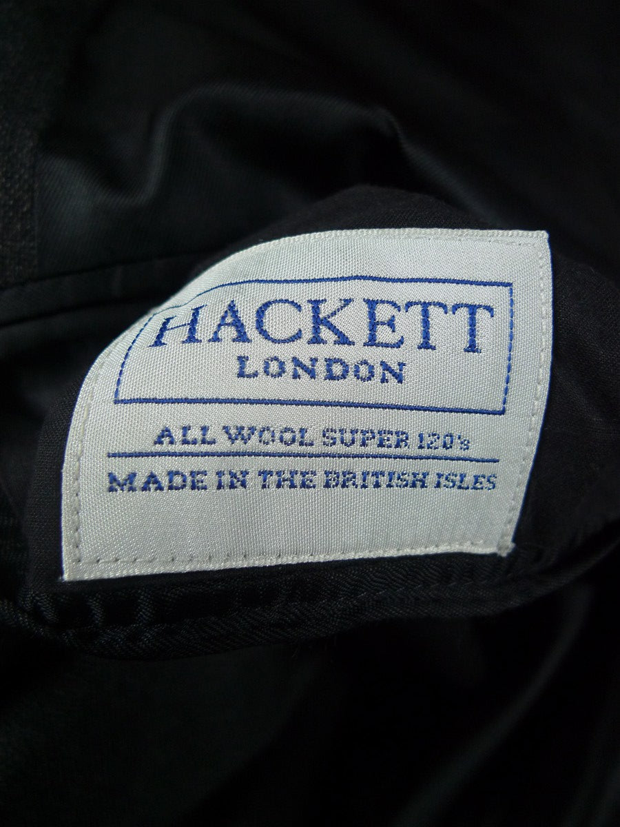 26/0113 immaculate vintage hackett london grey worsted & mohair d/b suit 43 long