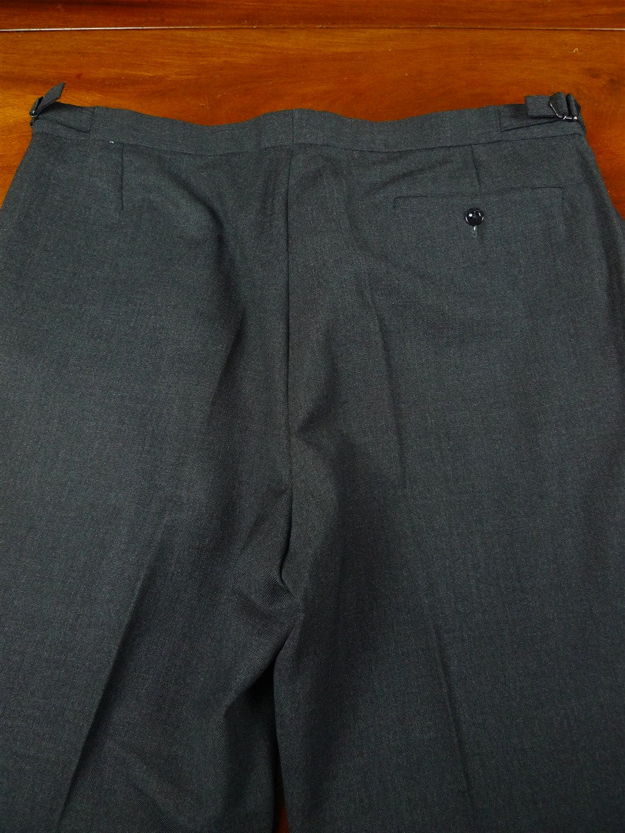 26/0113 immaculate vintage hackett london grey worsted & mohair d/b suit 43 long