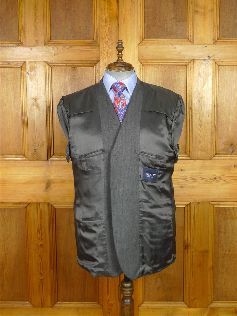 26/0119 vintage hackett london grey herringbone wool suit 46 regular
