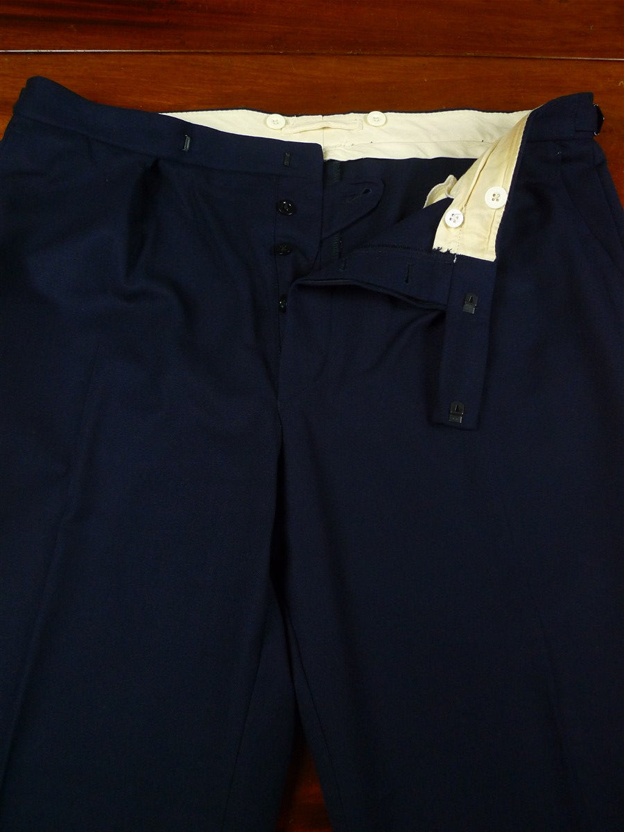 26/0120 vintage hackett london navy blue worsted super 120s d/b wool suit 44 regular