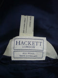 26/0122 immaculate vintage hackett london navy blue rope-stripe d/b worsted wool suit 44 long