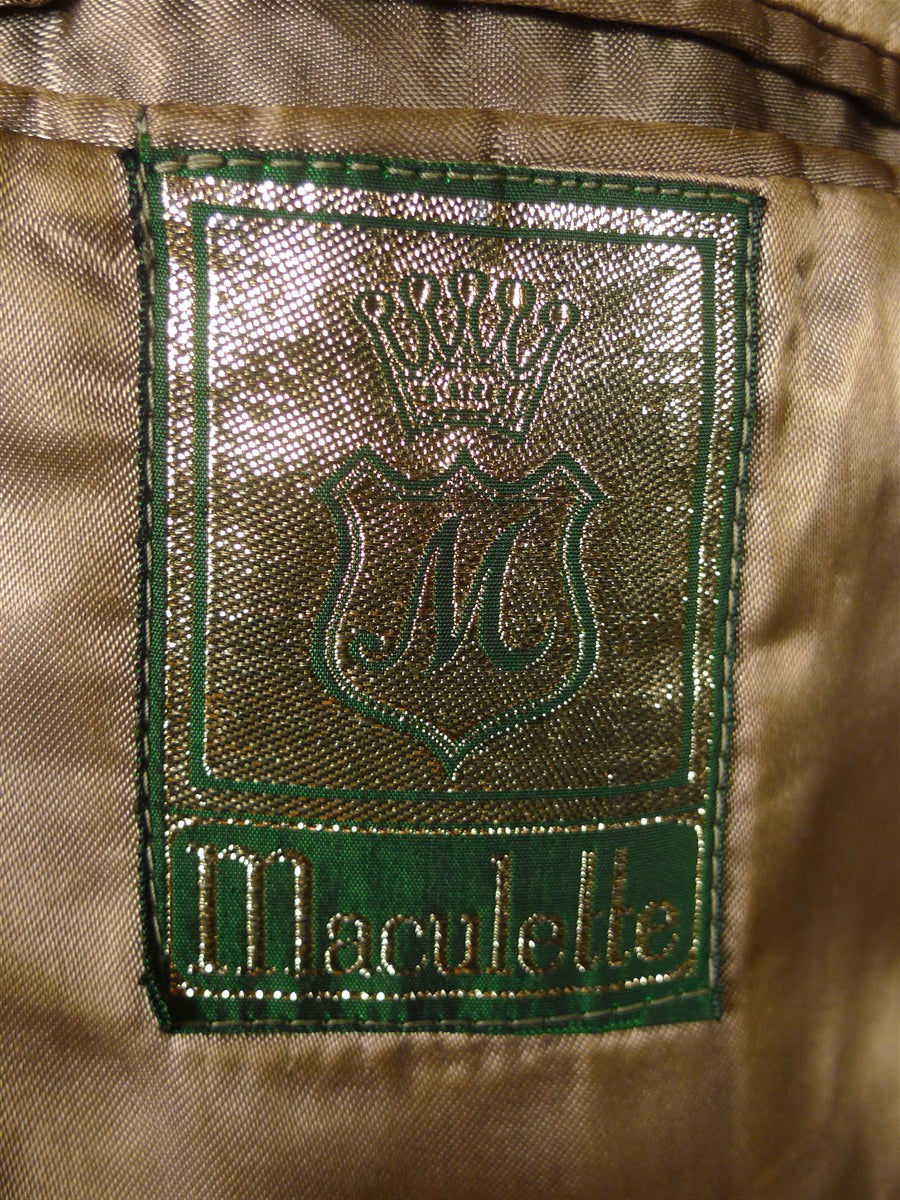 26/0133 vintage all wool heavyweight british warm overcoat w/ leather buttons 39 short