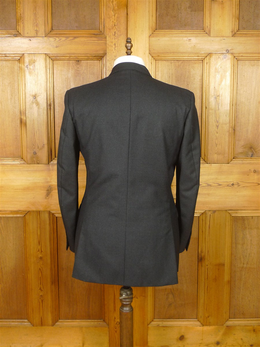 26/0112 vintage hackett london heavyweight grey worsted d/b suit 42 long