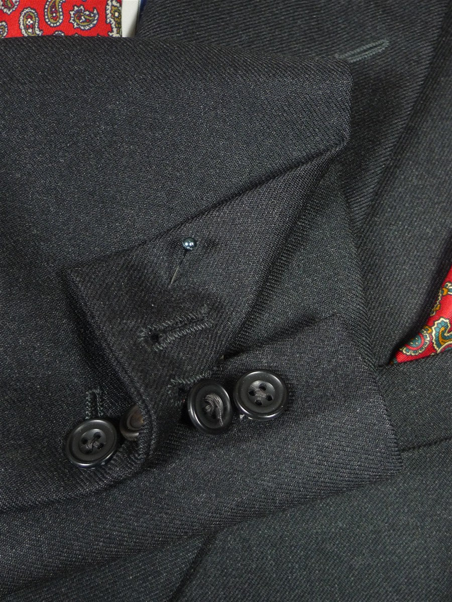 26/0112 vintage hackett london heavyweight grey worsted d/b suit 42 long