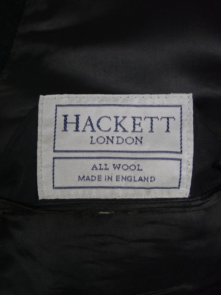 26/0112 vintage hackett london heavyweight grey worsted d/b suit 42 long