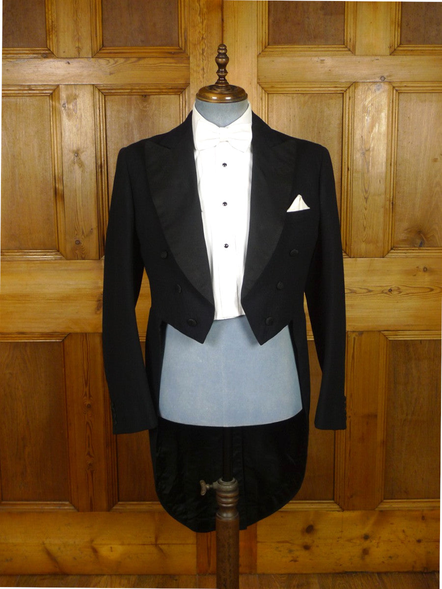 26/0110 genuine 1950s vintage harrods london bespoke midnight blue evening tailcoat tails white tie 41-42 regular