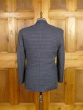 26/0127 immaculate vintage jaeger london blue check wool sports jacket blazer 42 regular
