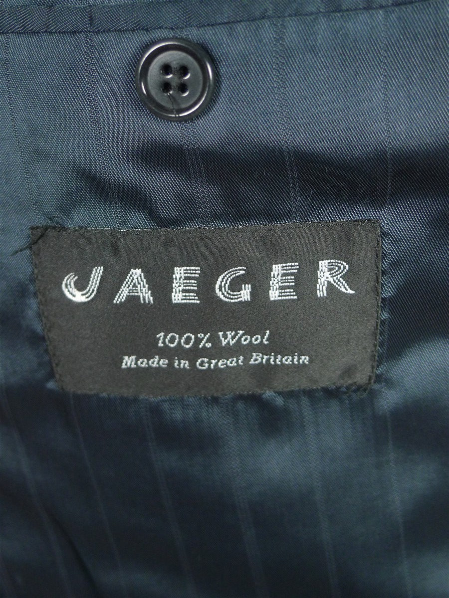 26/0127 immaculate vintage jaeger london blue check wool sports jacket blazer 42 regular