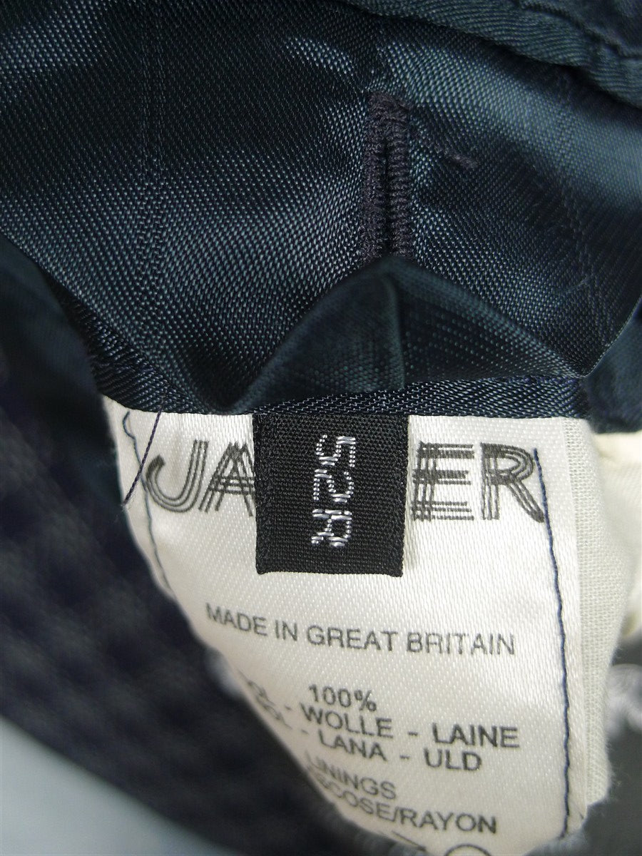 26/0127 immaculate vintage jaeger london blue check wool sports jacket blazer 42 regular