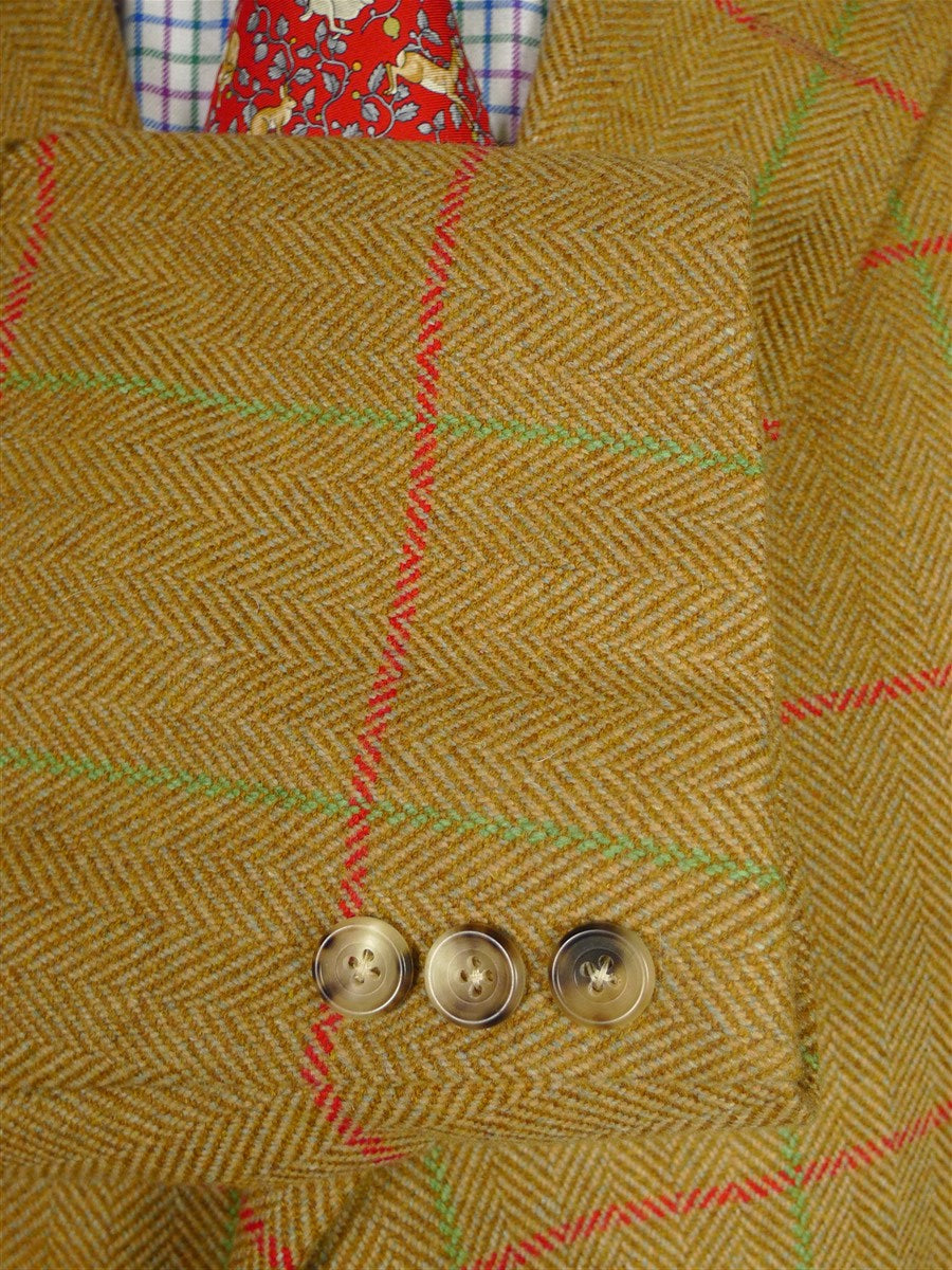 26/0128 mint unworn bladen supasax 100% lambswool tan brown wp check tweed sports jacket 50 regular