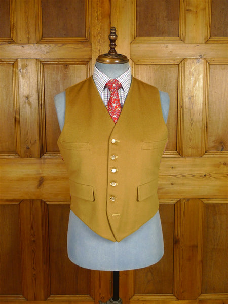 26/0109 wonderful 1960s vintage reversible doeskin wool country waistcoat vest 40-41