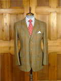 26/0131 immaculate harry hall brown / green glen check tweed sports jacket 42 short to regular