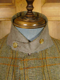 26/0131 immaculate harry hall brown / green glen check tweed sports jacket 42 short to regular