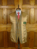 26/0131 immaculate harry hall brown / green glen check tweed sports jacket 42 short to regular