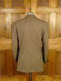 26/0132 near immaculate john g hardy gun check tweed jacket w/ leather buttons 42 long