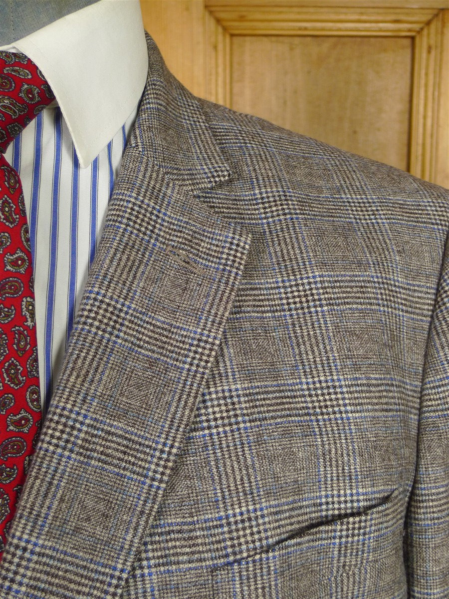 26/0130 mint unworn gieves & hawkes savile row prince of wales check worsted flannel sports jacket blazer 45 short