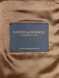 26/0130 mint unworn gieves & hawkes savile row prince of wales check worsted flannel sports jacket blazer 45 short