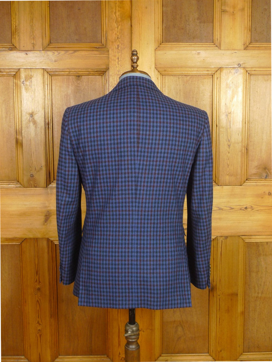26/0129 new w/ tags chester barrie savile row blue / red check wool-mix sports jacket blazer 42 regular