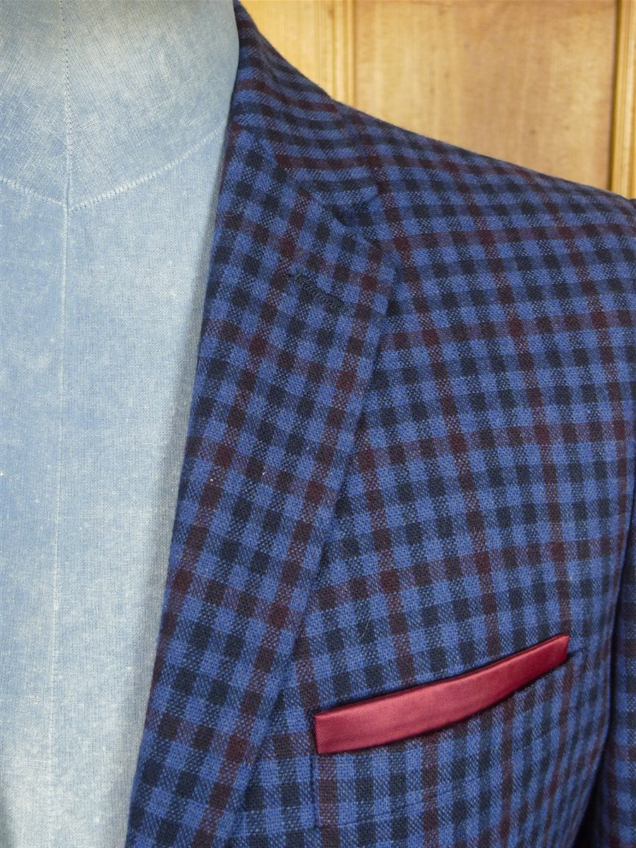 26/0129 new w/ tags chester barrie savile row blue / red check wool-mix sports jacket blazer 42 regular