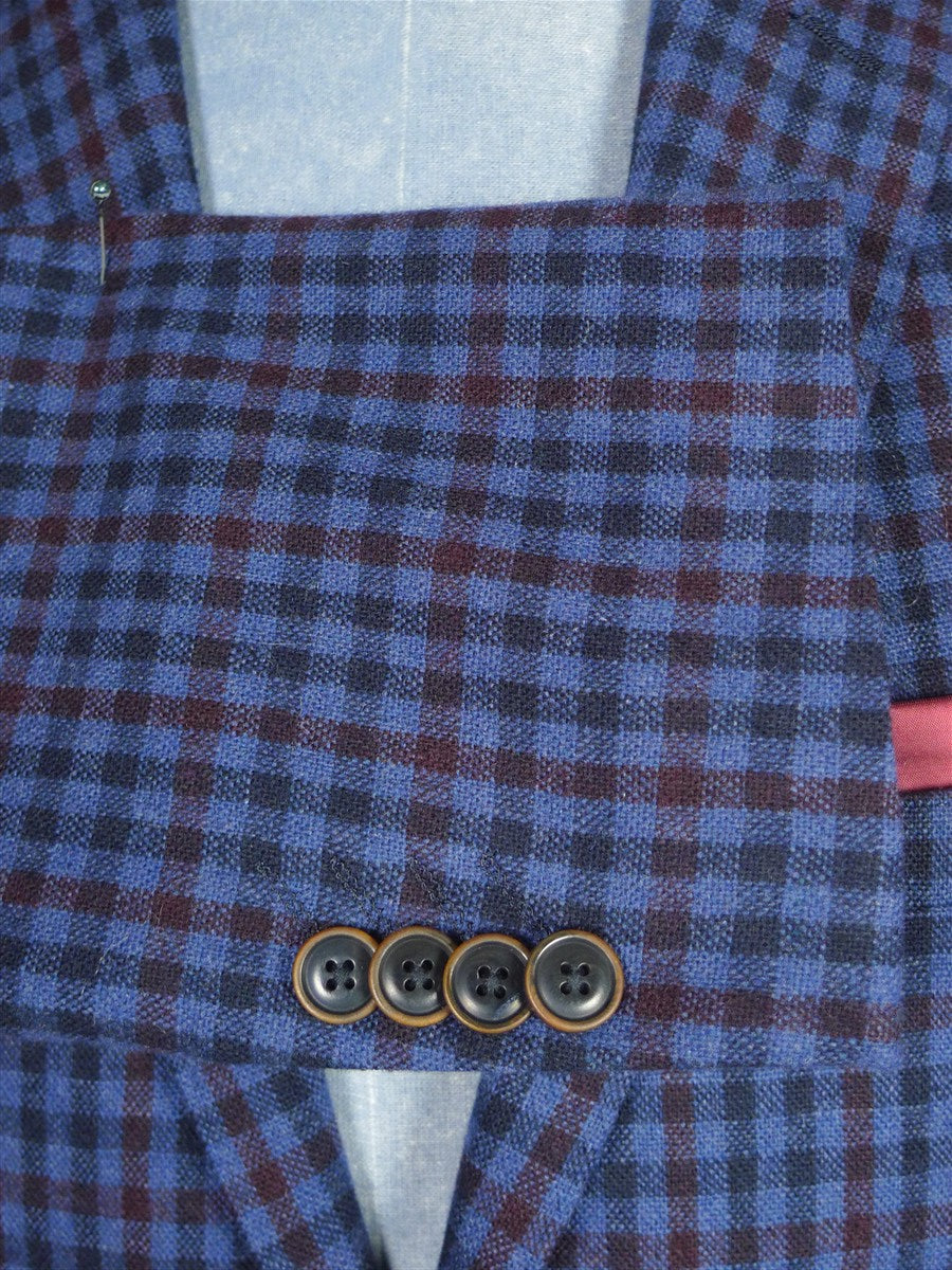26/0129 new w/ tags chester barrie savile row blue / red check wool-mix sports jacket blazer 42 regular