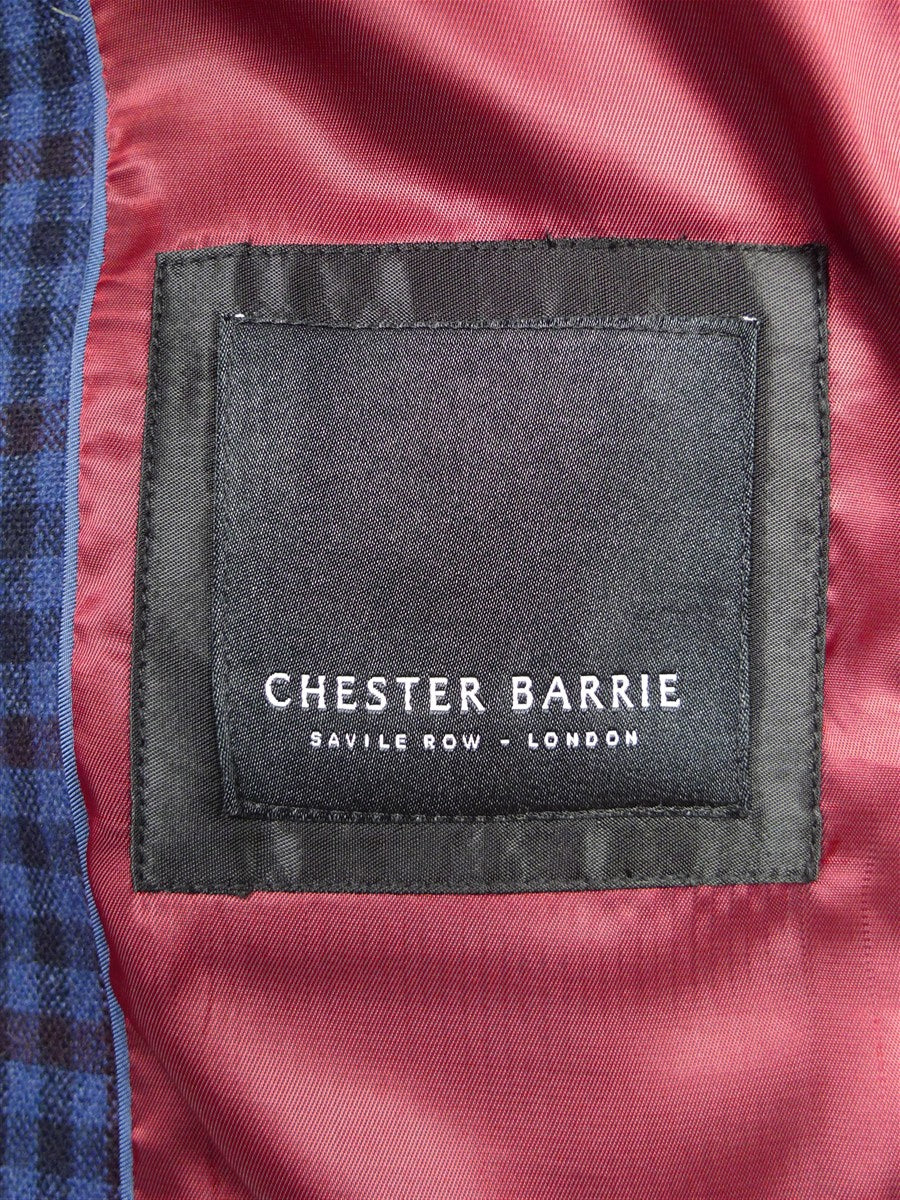26/0129 new w/ tags chester barrie savile row blue / red check wool-mix sports jacket blazer 42 regular