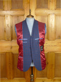 26/0129 new w/ tags chester barrie savile row blue / red check wool-mix sports jacket blazer 42 regular