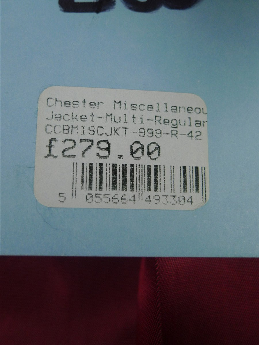 26/0129 new w/ tags chester barrie savile row blue / red check wool-mix sports jacket blazer 42 regular