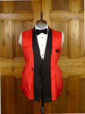 26/0124 vintage 1960s 1970s london boutique d/b velvet evening jacket w/ silk facings & red lining 36-37 regular