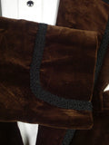 26/0125 wonderful vintage aquascutum brown velvet evening dinner jacket w/ braid trims 39 regular