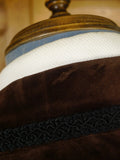 26/0125 wonderful vintage aquascutum brown velvet evening dinner jacket w/ braid trims 39 regular