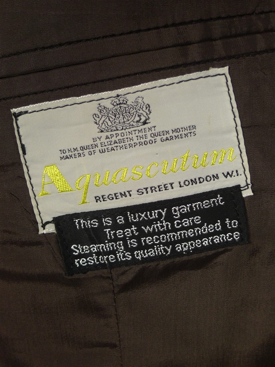 26/0125 wonderful vintage aquascutum brown velvet evening dinner jacket w/ braid trims 39 regular