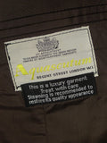 26/0125 wonderful vintage aquascutum brown velvet evening dinner jacket w/ braid trims 39 regular