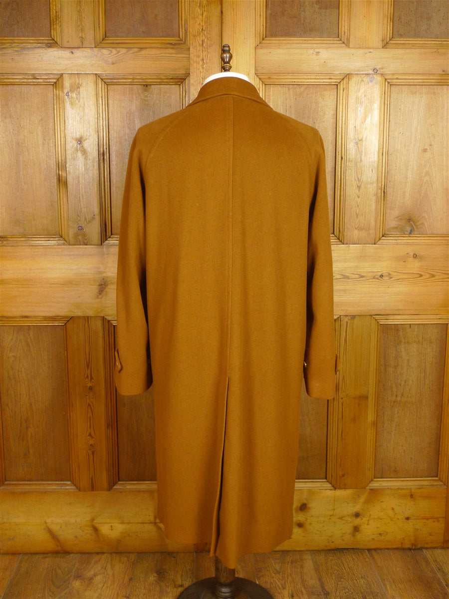 26/0136 stunning vintage burberrys' pure cashmere tan brown raglan coat overcoat 40-42