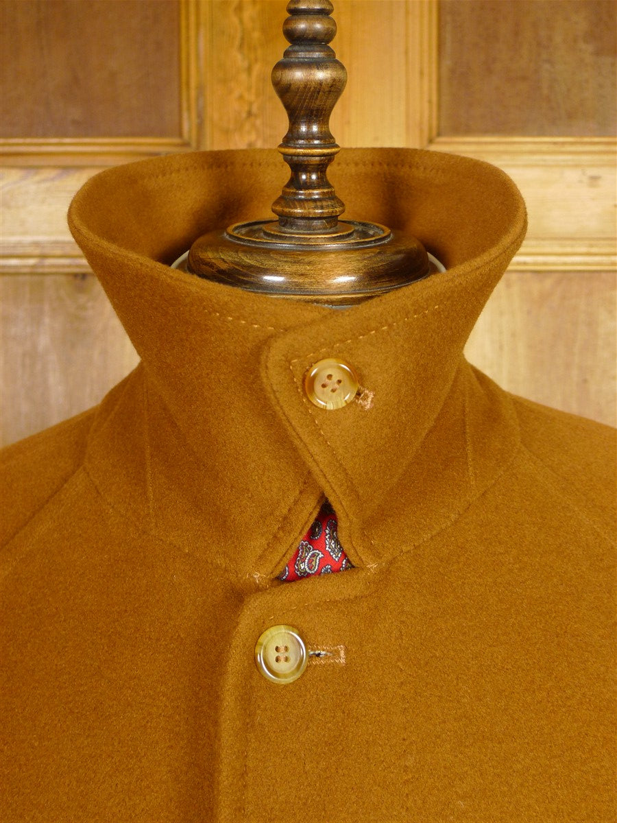 26/0136 stunning vintage burberrys' pure cashmere tan brown raglan coat overcoat 40-42