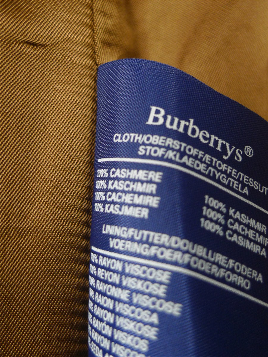 26/0136 stunning vintage burberrys' pure cashmere tan brown raglan coat overcoat 40-42