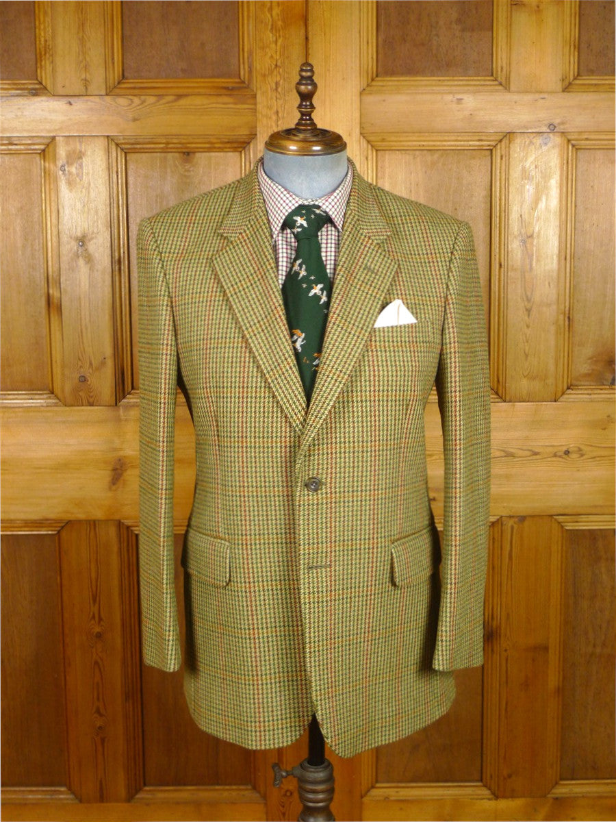 26/0143 immaculate vintage john g hardy gun check tweed sports jacket 40 regular
