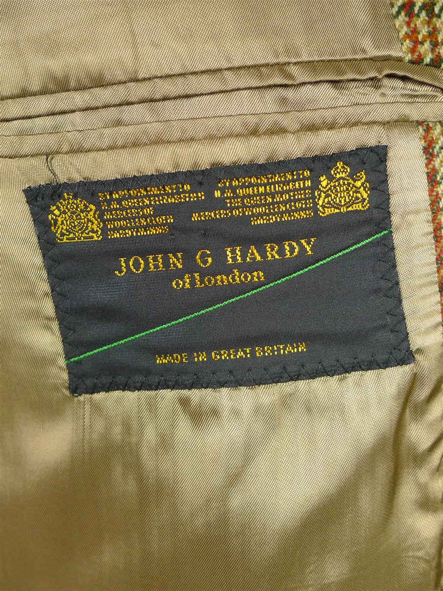 26/0143 immaculate vintage john g hardy gun check tweed sports jacket 40 regular