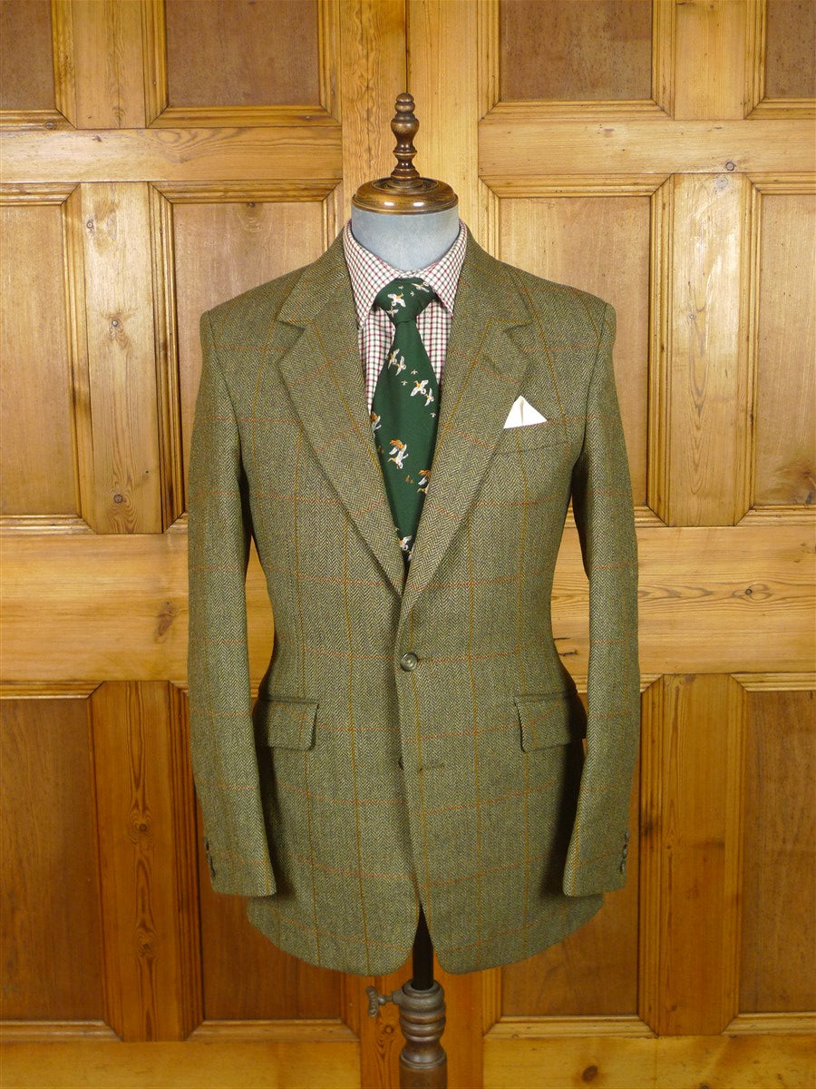 26/0144 immaculate lambourne green wp check tweed jacket 38 regular