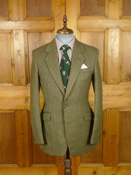 26/0144 immaculate lambourne green wp check tweed jacket 38 regular