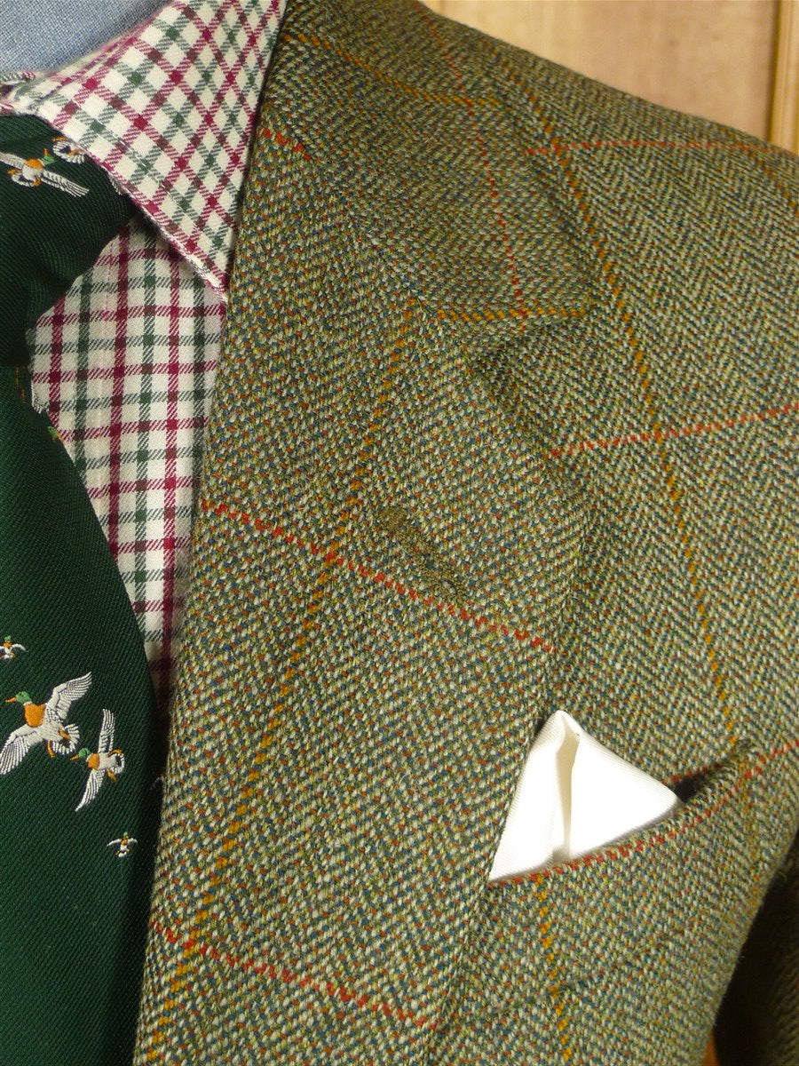 26/0144 immaculate lambourne green wp check tweed jacket 38 regular