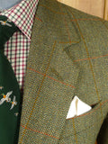26/0144 immaculate lambourne green wp check tweed jacket 38 regular