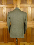 26/0145 immaculate vintage bespoke tailored crombie for john g hardy heavyweight green tweed jacket 41-42 regular