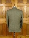 26/0145 immaculate vintage bespoke tailored crombie for john g hardy heavyweight green tweed jacket 41-42 regular