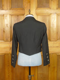 26/0146 immaculate bespoke tailored prince charlie black mohair evening jacket 39 short to regular