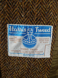 26/0139 near immaculate vintage harris tweed brown herringbone d/b pea coat overcoat 39