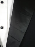 26/0147 vintage 1940s 1950s heavyweight black barathea wool peak lapel s/b dinner jacket 42 short