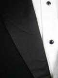 26/0147 vintage 1940s 1950s heavyweight black barathea wool peak lapel s/b dinner jacket 42 short