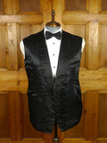 26/0147 vintage 1940s 1950s heavyweight black barathea wool peak lapel s/b dinner jacket 42 short