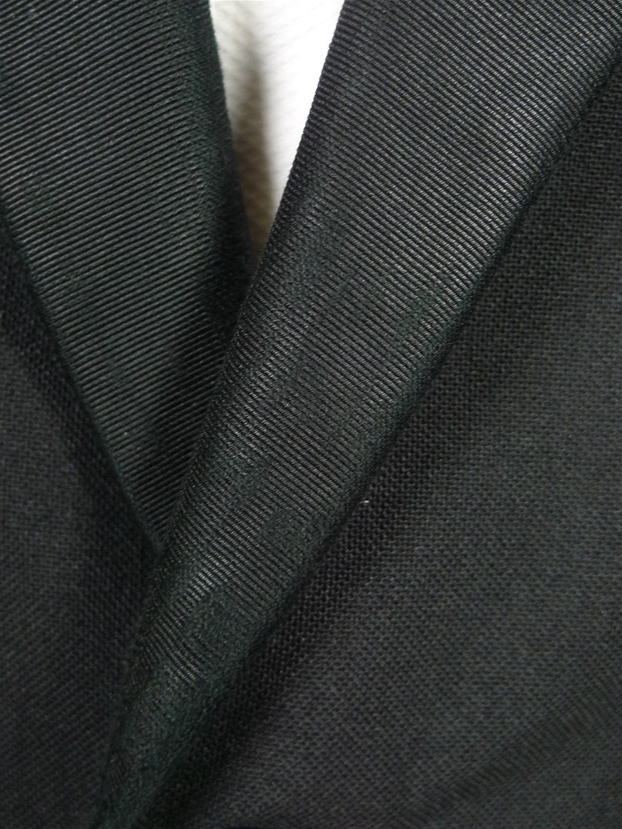 26/0148 vintage 1970s 1980s black mohair dinner jacket w/ grosgrain silk facings 40 long