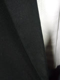 26/0148 vintage 1970s 1980s black mohair dinner jacket w/ grosgrain silk facings 40 long